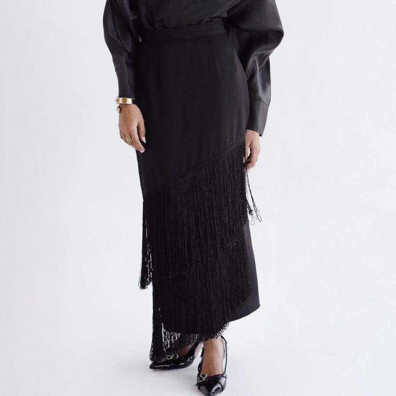 Tassel layered skirt