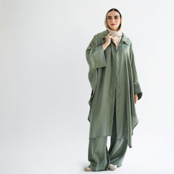 Shimmering long blouse set