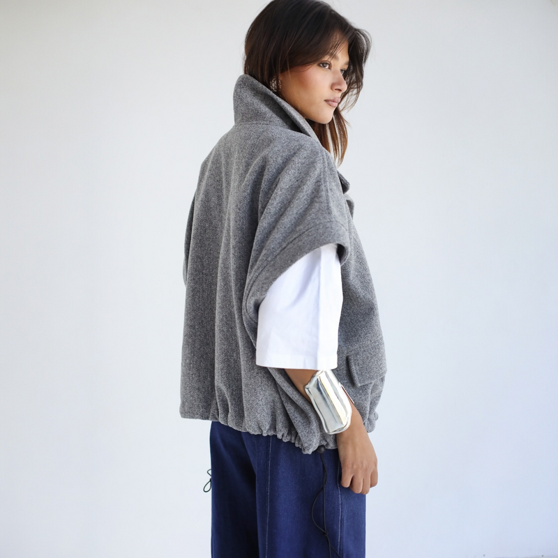 Grey wool vest