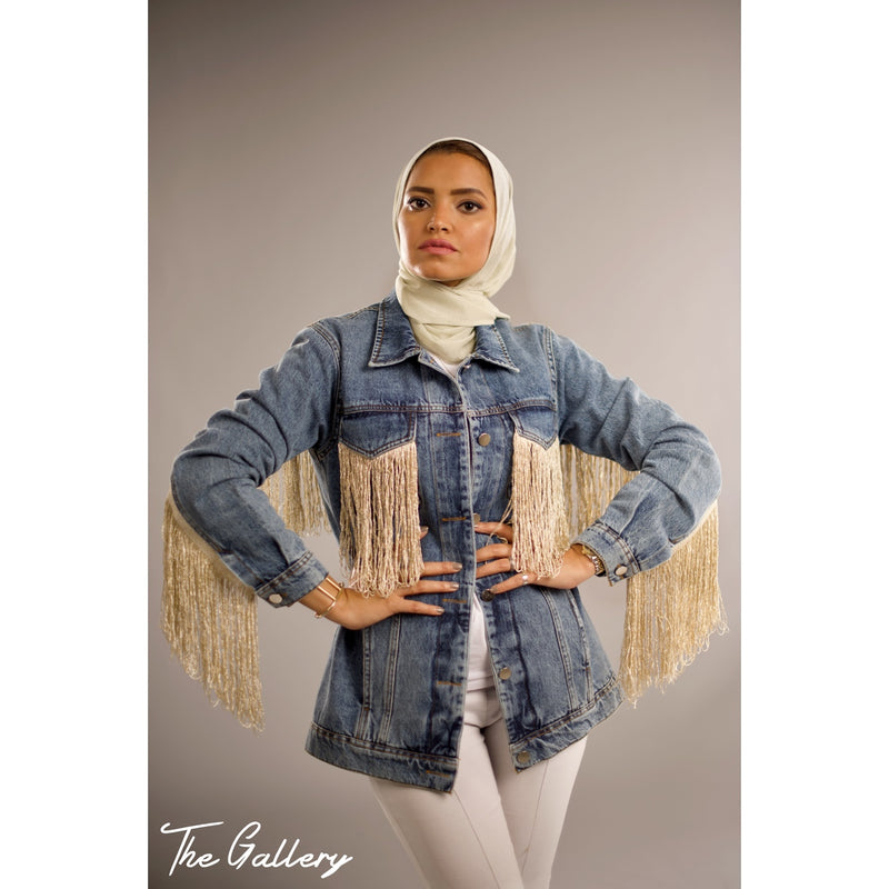 Fringe denim jacket