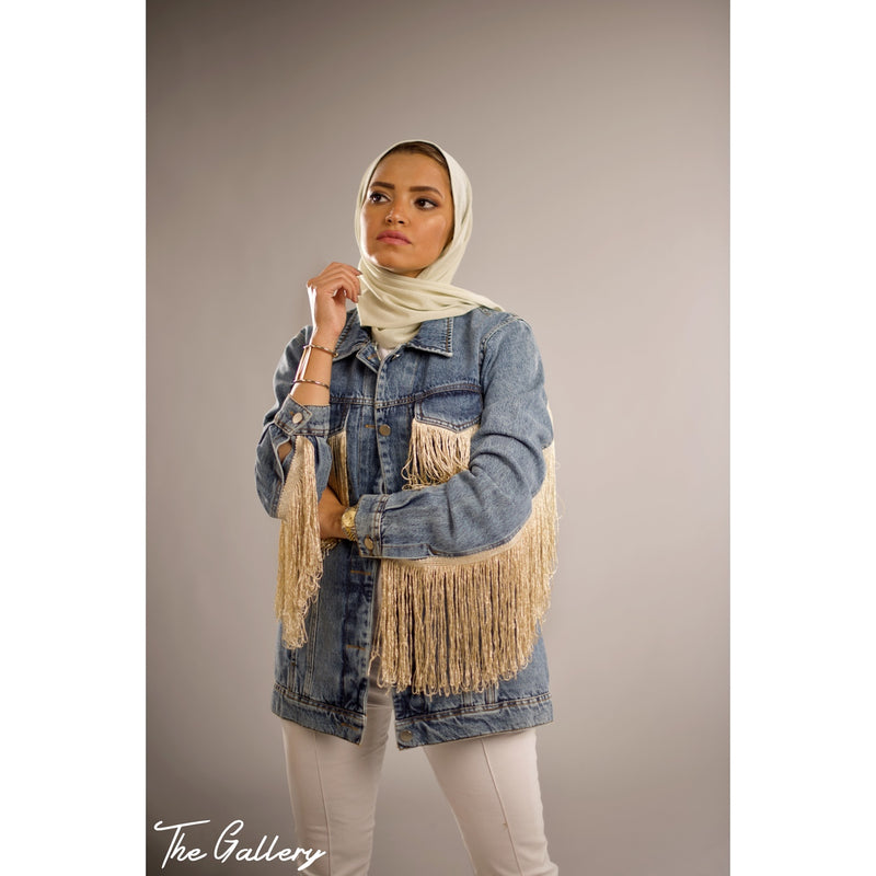 Fringe denim jacket