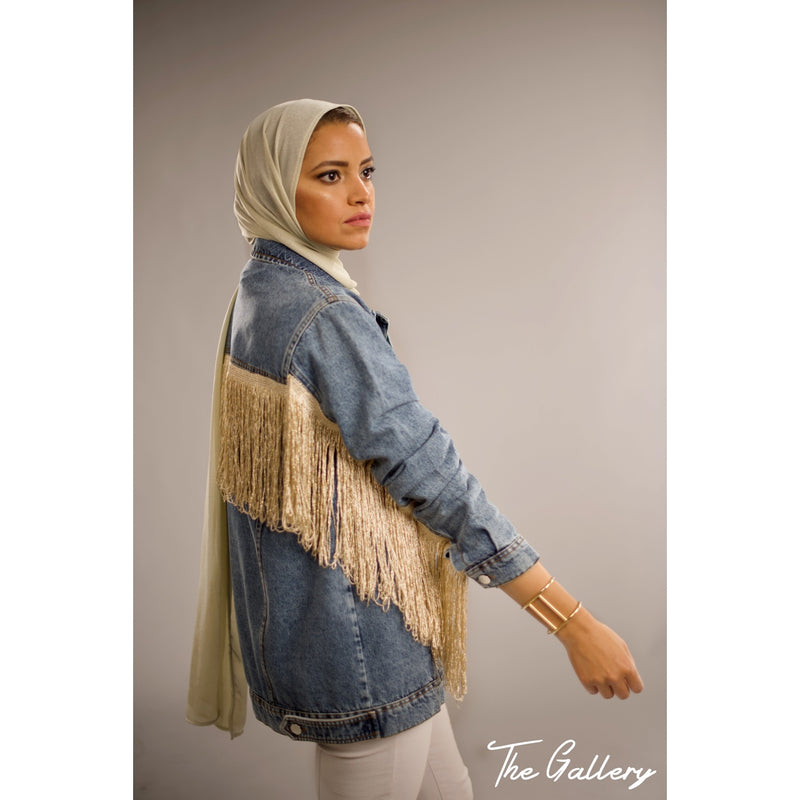 Fringe denim jacket