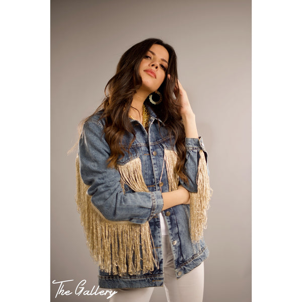 Fringe denim jacket