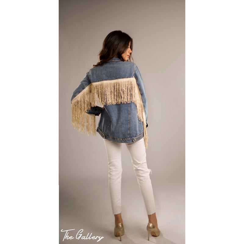 Fringe denim jacket