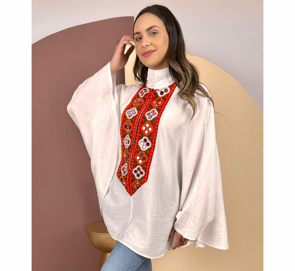 Round hem Indian embroidered blouse