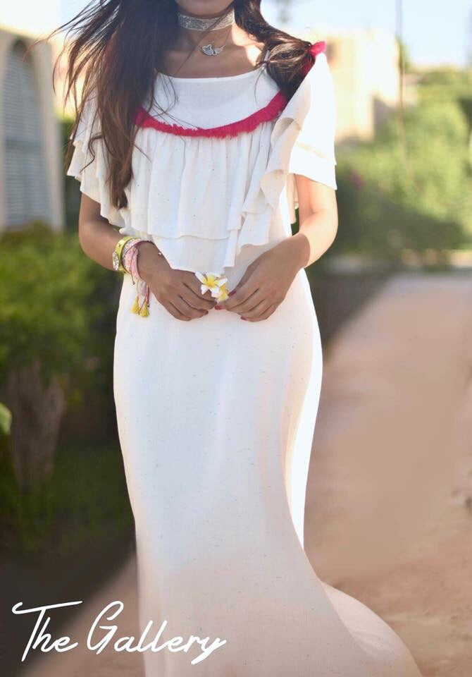 White tassels dress