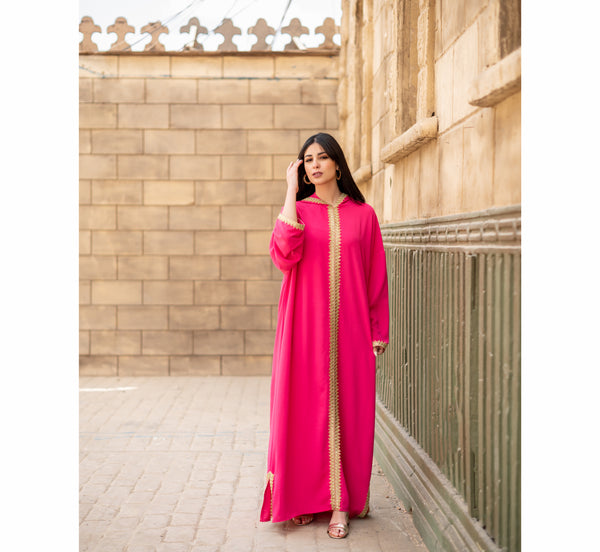 Fushia Moroccan kaftan